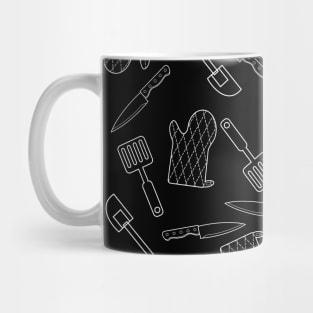 Black and White Cooking Tools Mug